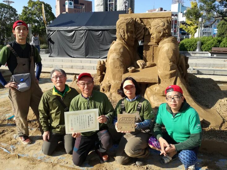 松木さんの所属する黒潮町砂像連盟が「国内砂像選手権」で優勝しました！